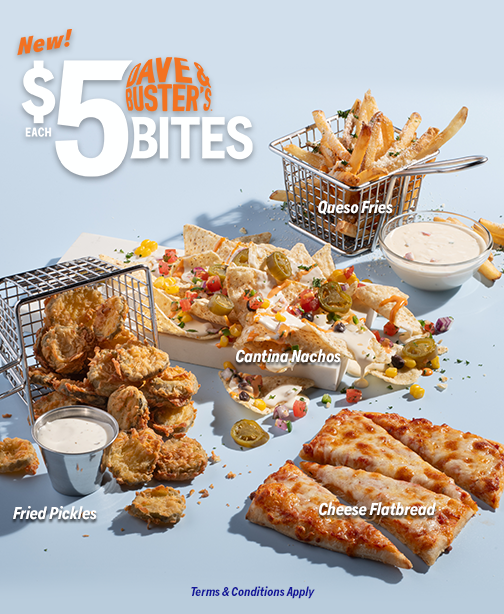 Dave and Buster's Food and Drink View our full menu